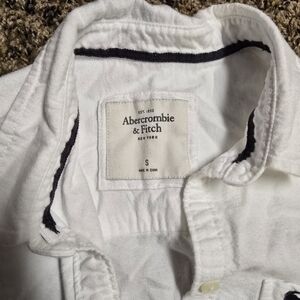 Abercrombie & Fitch White Button-Up Shirt